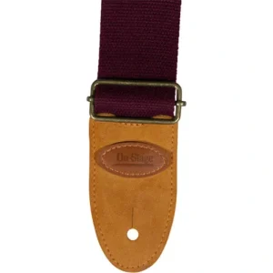 On-Stage GSA30BU Guitar Strap – Burgundy
