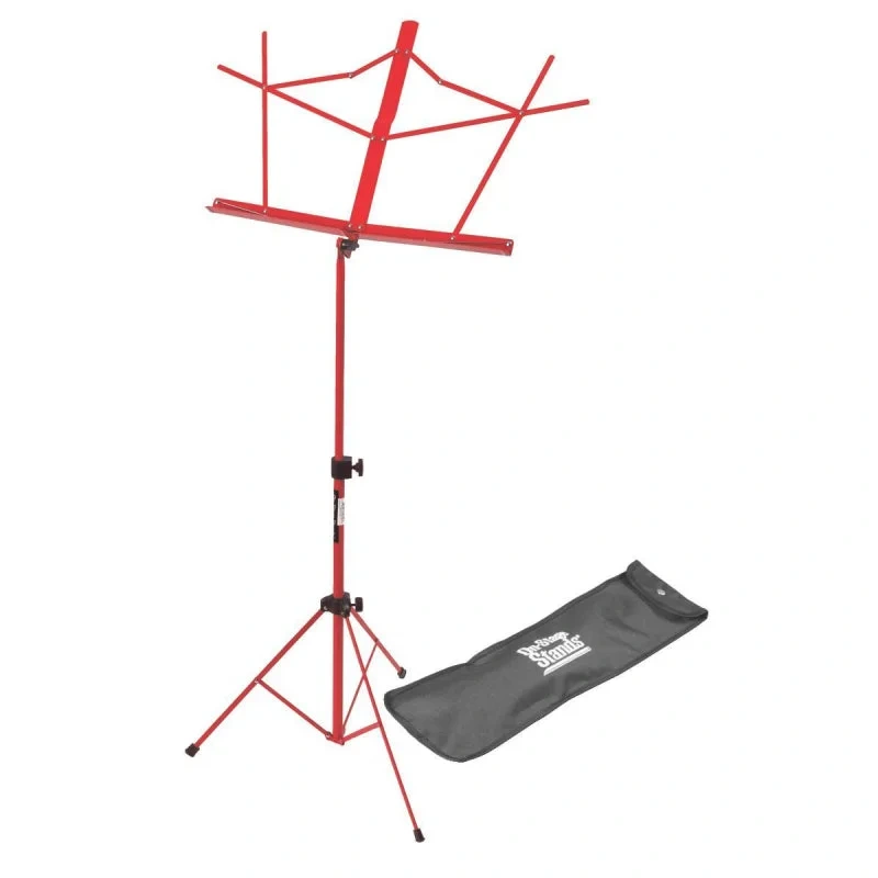 On-Stage SM7122RB Compact Sheet Music Stand with Bag – Red