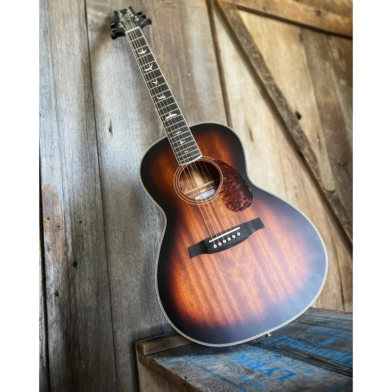 PRS SE P20E Parlor Acoustic / Electric Guitar, Tobacco Sunburst