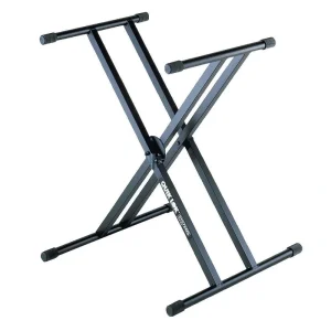 Quik Lok X-Style Adjustable Single Tier Double-Brace Heavy Duty Keyboard Stand QL746