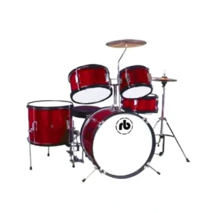 RB Percussion & Accessories Junior Drum Kit 5 Piece Wine Red W/ Throne RB-JR5-MWR