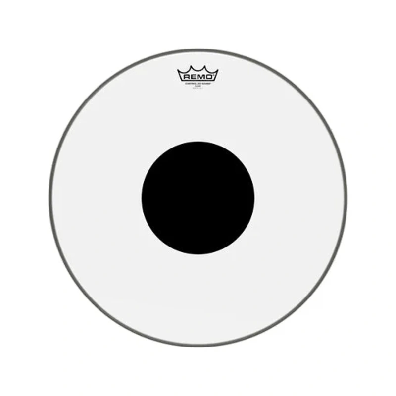 Remo CS-1318-10 18inch Controlled Sound Black Dot On Top Clear Bass Drum Head