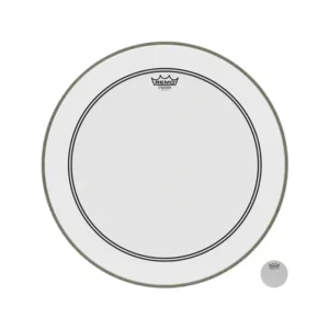 Remo P3-1222-C2 22inch Bass Powerstroke III Smootth White White Falam Patch Drum Head