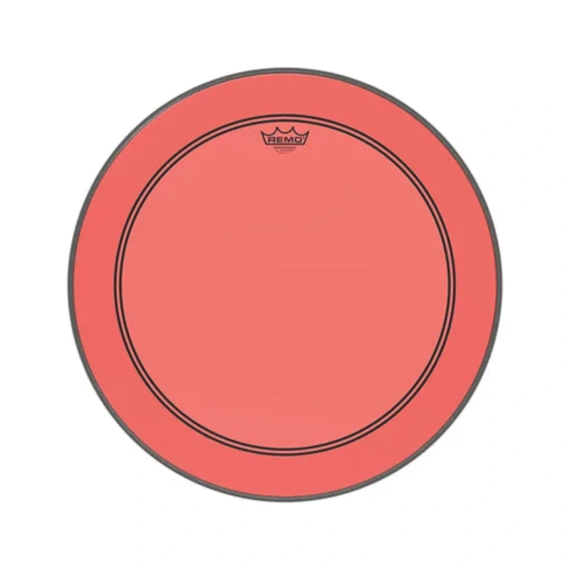 Remo P3-1322-CT-RD 22inch Powerstroke P3 Bass Colortone Batter Drum Head, Red