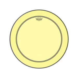 Remo P3-1322-CT-YE 22inch Powerstroke P3 Bass Colortone Batter Drum Head, Yellow