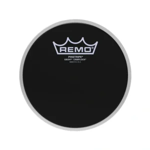 Remo PS-0406-MP 6inch Batter Crimplock Pinstripe Ebony Drum Head