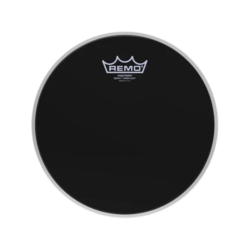 Remo PS-0410-MP 10inch Batter Crimplock Pinstripe Ebony Drum Head
