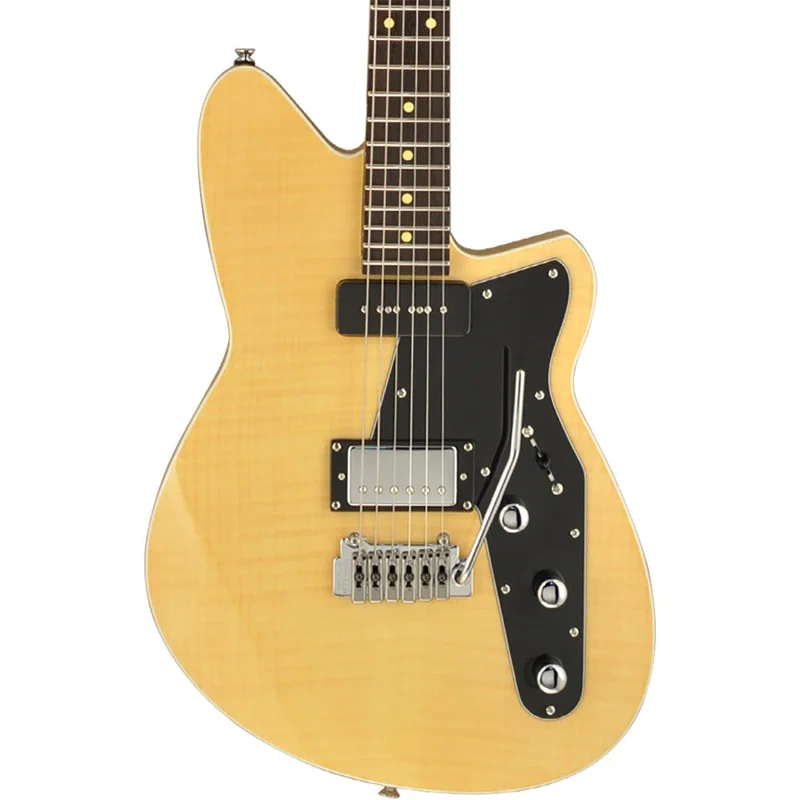 Reverend Double Agent Electric Guitar With Wilkinson Tremolo – Vintage Clear Flame Maple