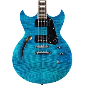 Reverend Manta Ray HB Electric Guitar – Turquoise Flame Maple – Used