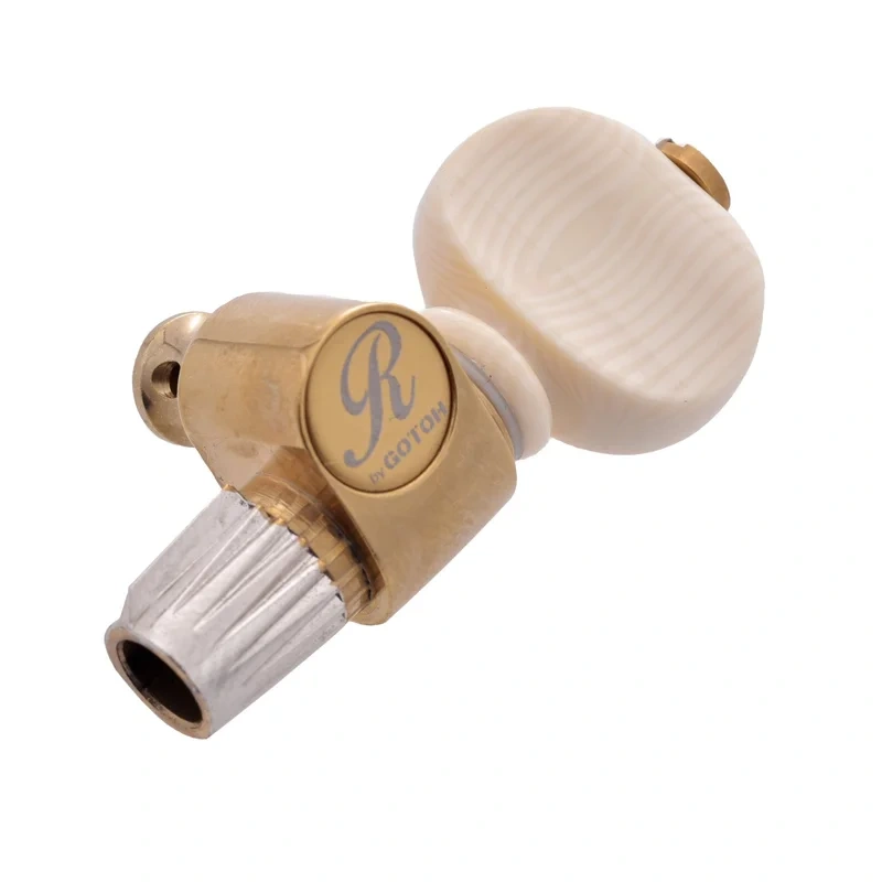 Rickard 5th String Tuner for Banjo, Satin Gold/Ivoroid