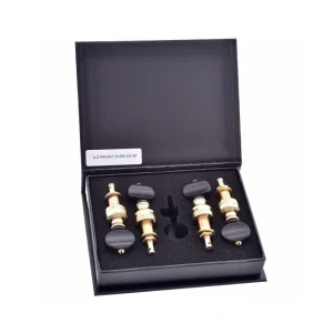 Rickard Cyclone 10:1 Banjo Tuners, Brass/Ebony, Set/4