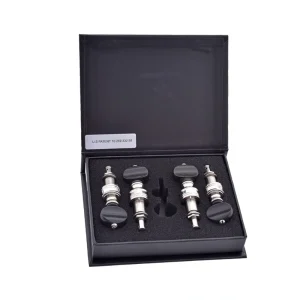 Rickard Cyclone 10:1 Banjo Tuners, Nickel/Ebony, Set/4