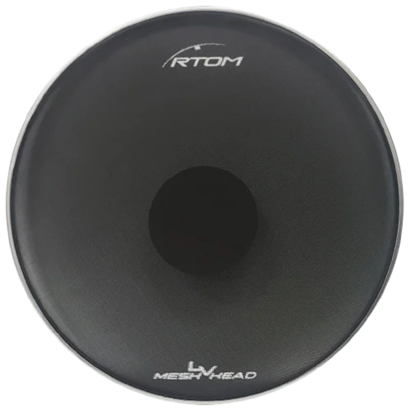 RTOM BLKHOL24 Black Hole Snap-on Tuneable Mesh Head Practice Pad – 24″ Bass Drum