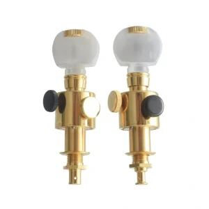 Schaller Sealed Banjo D-Tuners, Gold, Set of 2 (for 2nd & 3rd Strings)
