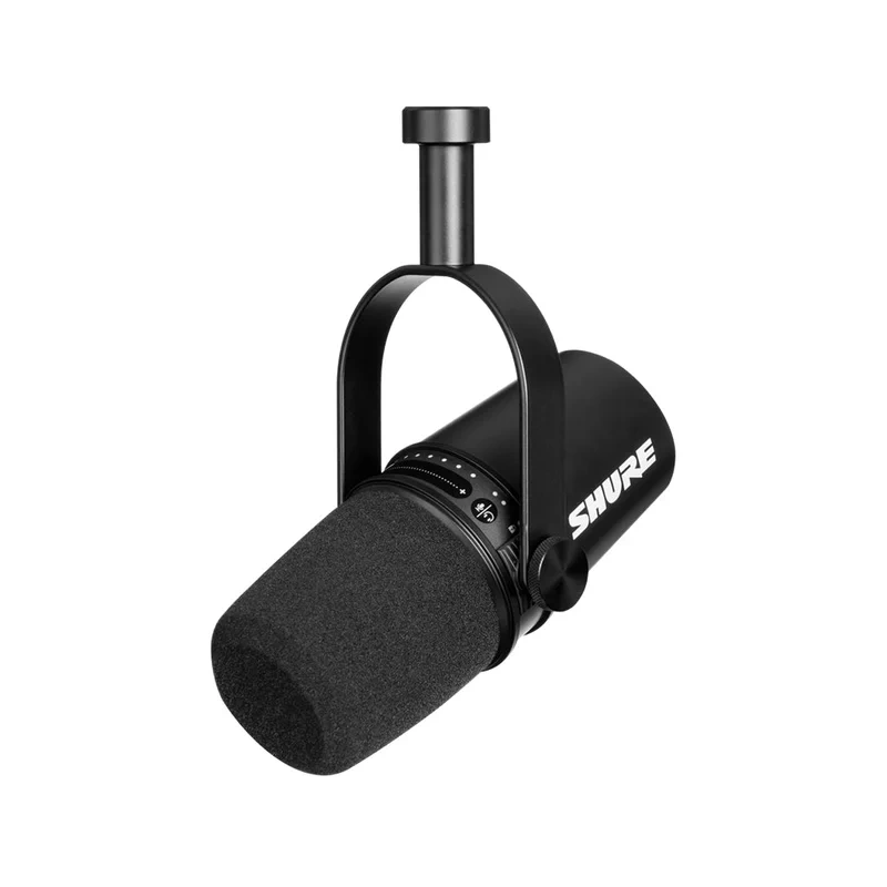 Shure MV7 USB and XLR Cardioid Dynamic Vocal Microphone, Black