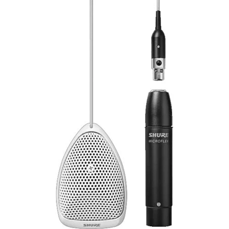 Shure MX391W-A/O Microflex Omnidirectional Boundary Microphone – White