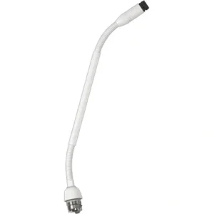Shure MX410WRLPDF/N 10″ Dualflex Gooseneck Mic with No Capsule No Preamp & Red LED Ring on Top – White