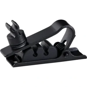 Shure RPMDL4STC/B Single Tie Clip for DL4 DuraPlex Lavalier Microphone 3-Pack – Black