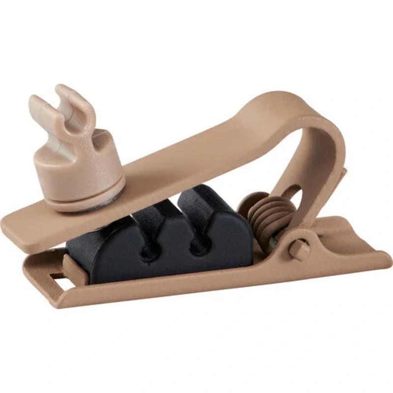 Shure RPMDL4STC/C Single Tie Clip for DL4 DuraPlex Lavalier Microphone 3-Pack – Cocoa