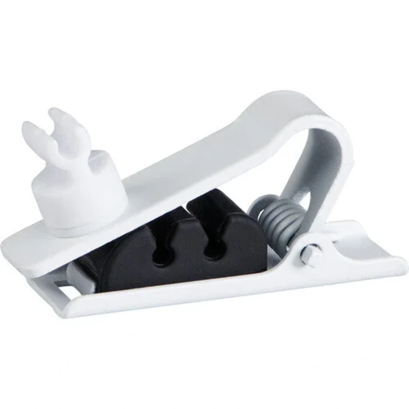 Shure RPMDL4STC/W Single Tie Clip for DL4 DuraPlex Lavalier Microphone 3-Pack – White