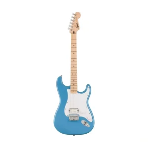 Squier Limited Edition Sonic Stratocaster HT H Electric Guitar w/White Pickguard, Maple FB, California Blue