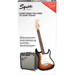 Squier Strat SS Pack 10G – Brown Sunburst 120V