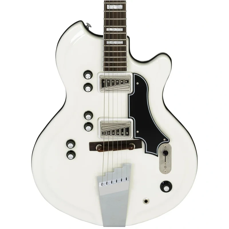 Supro Americana Series Martinique Guitar – Ermine White
