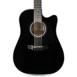 Takamine GD30CE-12 12-String Dreadnought With Cutaway – Solid Spruce Top – Black