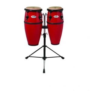 Toca 2300/89-FRD Synergy Series Fiberglass Junior Conga Set with Stand – Red
