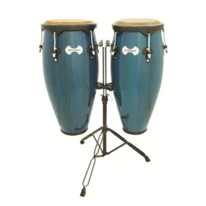 Toca 2300BB Synergy Series Wood Conga Set with Stand – Bahama Blue