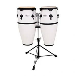 Toca 2300FWH Synergy Series Fiberglass Conga Set with Stand – White