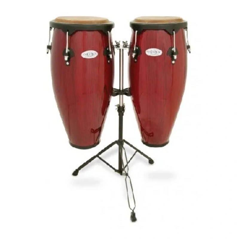 Toca 2300RR Synergy Series Wood Conga Set with Stand – Red