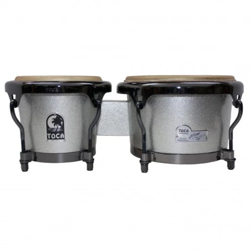Toca 4901EVGG Eric Velez Signature Wood Bongos – Gun Metal Glitter
