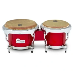 Toca Custom Deluxe Fiberglass Bongos – Red Sparkle