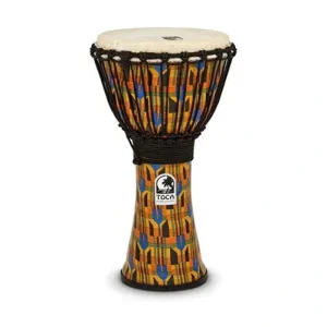 Toca SFDJ-10K Synergy Freestyle Rope Tuned 10″ Djembe – Kente Cloth