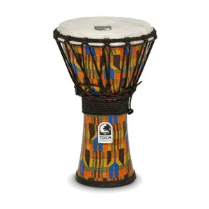 Toca SFDJ-7K Synergy Freestyle Rope Tuned 7″ Djembe – Kente Cloth