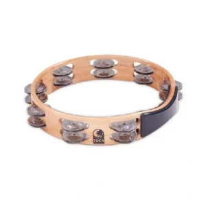 Toca T1010-A Acacia Wood 10″ Tambourine – Double Row