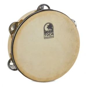 Toca T1075H Wood 7 1/2″ Tambourine – Single Row with Head