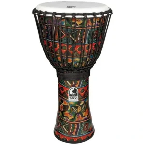 Toca TF2DJ-7AD Freestyle II Rope Tuned 7″ Djembe with Bag – African Dance