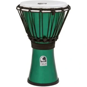 Toca TFCDJ-7MG Freestyle Colorsound 7″ Djembe – Metallic Green