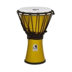 Toca TFCDJ-7MY Freestyle Colorsound 7″ Djembe – Metallic Yellow