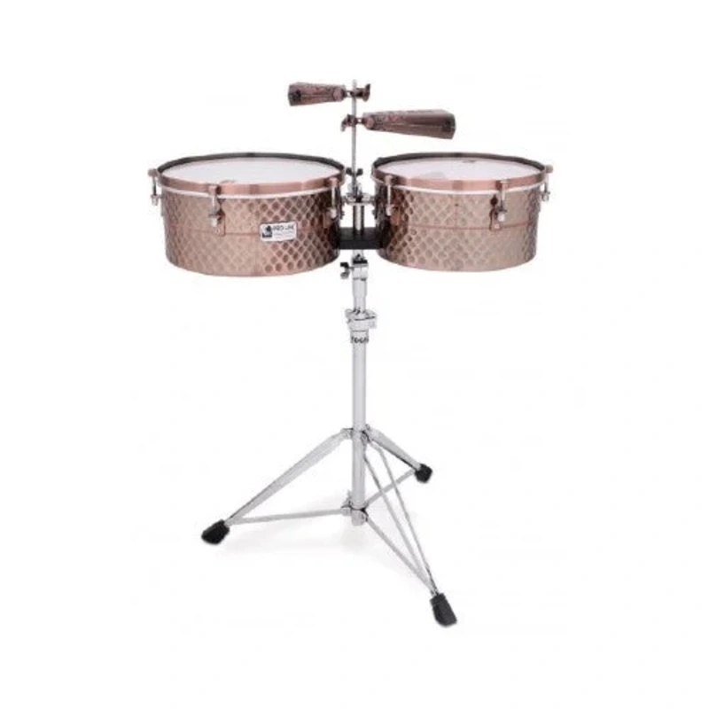Toca TPT1415-BC Pro Line Timbale Set with Stand – Black Copper