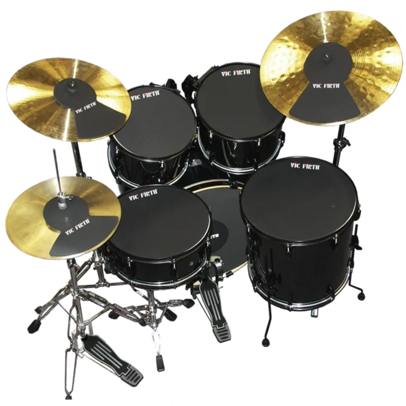 Vic Firth MUTEPP5 Drum Mute Pack w/ 10, 12, 14(2), 20″, Hi-Hat & Cymbal (2)