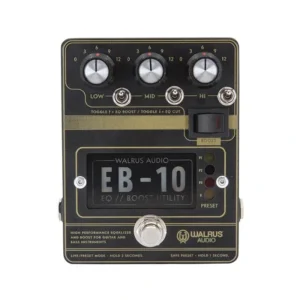 Walrus Audio EB-10 Preamp/EQ/Boost Guitar Effects Pedal, Black