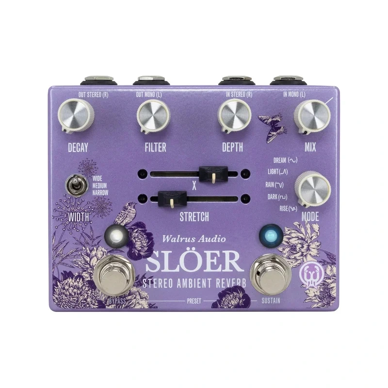 Walrus Audio SLOER Stereo Ambient Reverb, Floral Series 2024