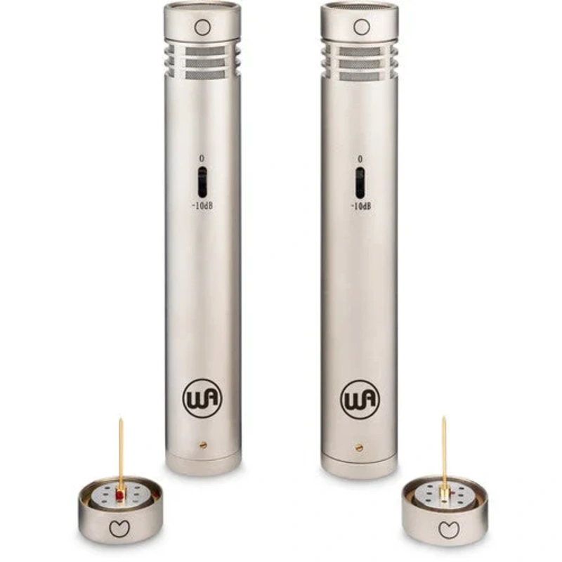 Warm Audio WA84-OC-N-ST Stereo Microphone Pair with Omni & Cardioid Capsules – Nickel