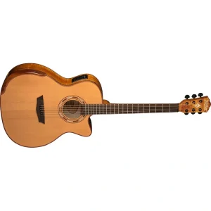 Washburn 6-string Acoustic-electric Guitar w/ Cedar Top, Spalted Maple Back & Sides, Mahogany Neck, Natural WCG66SCE-O