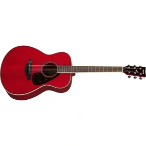 Yamaha FS820 Small Body Acoustic Guitar w/ Solid Spruce Top – Ruby Red