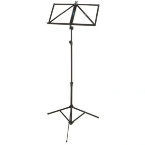 Yorkville BS-106B Light Duty, Telescopic (3 Piece), Folding Music Stand – Black