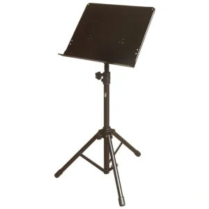 Yorkville BS-308 Large, Tripod, Solid Top Djustable Stand W/O Holes-Black